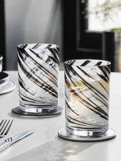 Glas|Next Set van 2 Confetti Swirl Tumbler Glazen
