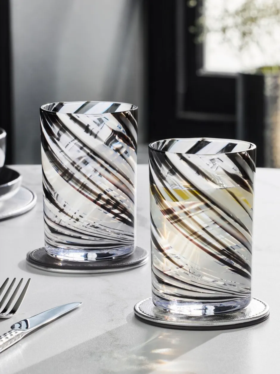 Glas|Next Set van 2 Confetti Swirl Tumbler Glazen