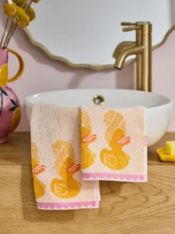 Handdoeken En Badmatten*Next Set van 2 Duck Spa gezichtsdoekjes