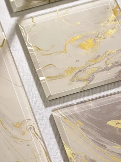 Tafellinnen En Placemats *Next Set van 4 Galaxy onderzetters van glas Natuurlijk
