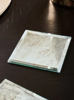 Tafellinnen En Placemats |Next Set van 4 Galaxy onderzetters van glas Zilver