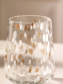 Glas|Next Set van 2 glazen met confettiprint