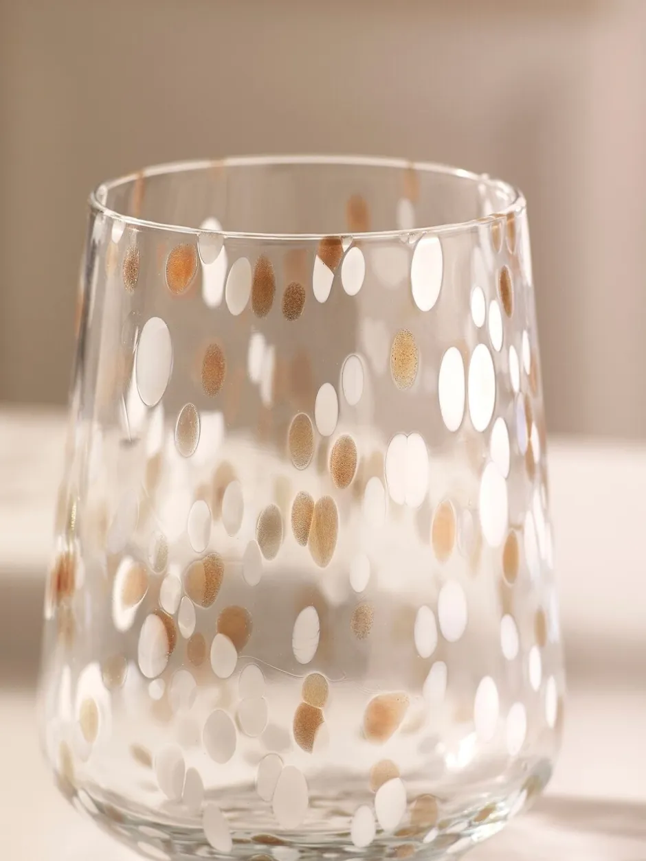 Glas|Next Set van 2 glazen met confettiprint