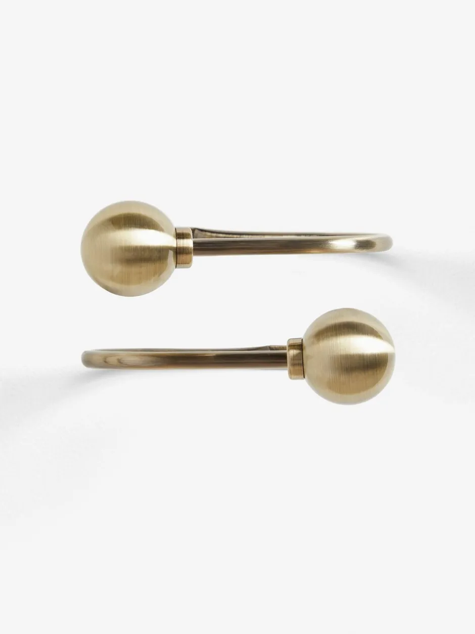 Gordijnroedes En -Accessoires|Next Set van 2 gordijndrapeerdbollen Antieke koperlook