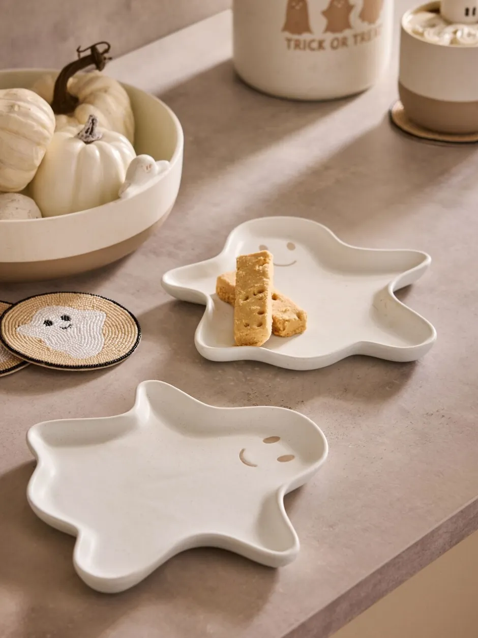 Eetservies En Pastaschalen|Next Set van 2 Halloween Ghost zijBorden