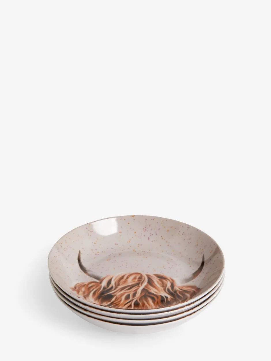 Eetservies En Pastaschalen|Tafelgerei*Next Set van 4 Hamish the Highland Cow pastaschalen