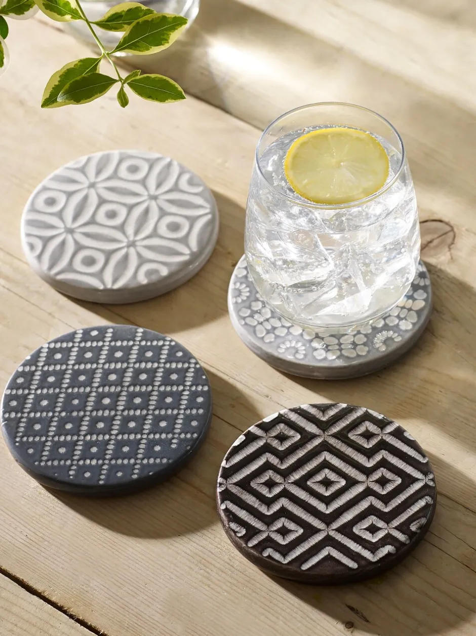 Tafellinnen En Placemats |Next Set van 4 keramische onderzetters