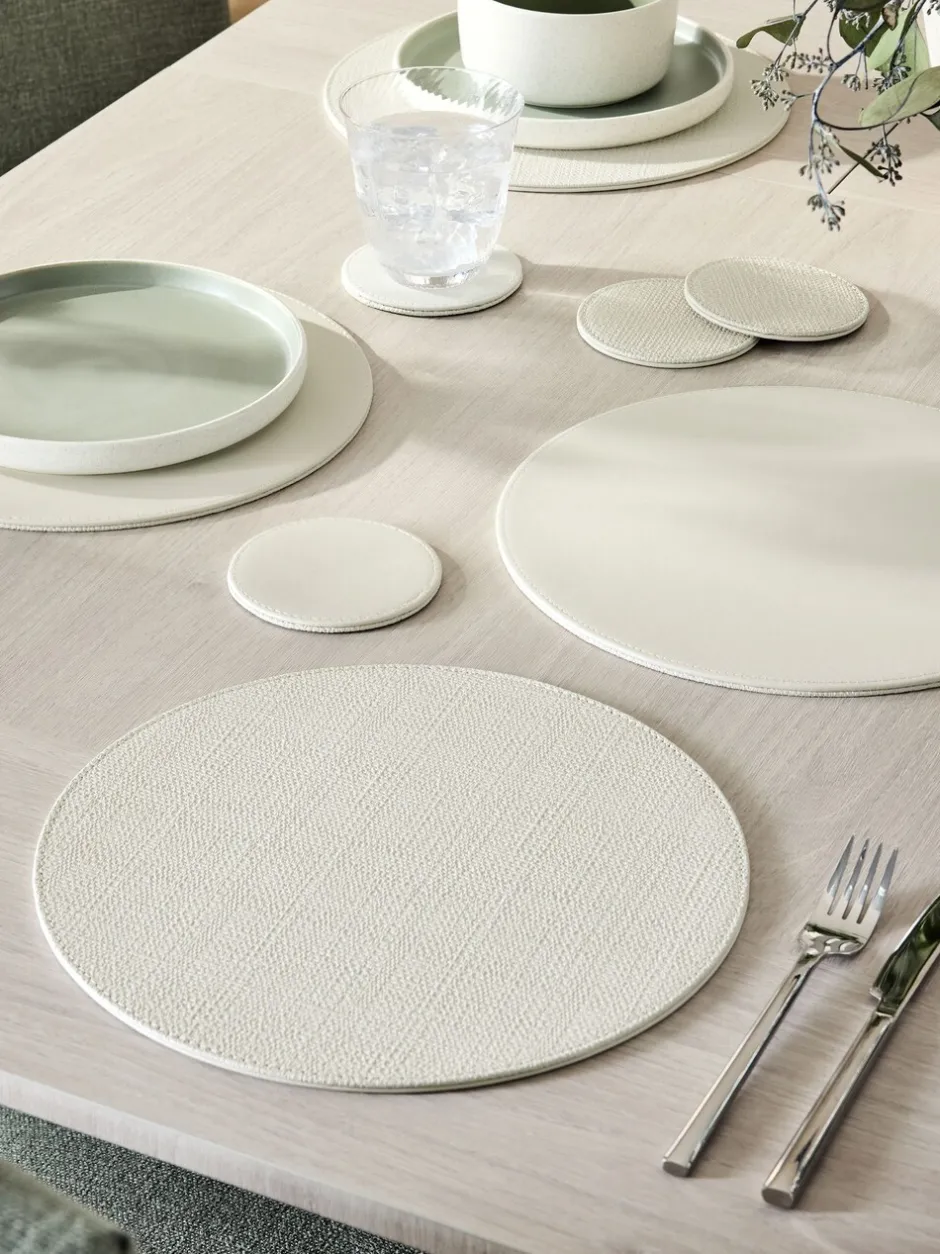 Tafellinnen En Placemats |Tafelgerei*Next Set van 4 omkeerbare placemats en onderzetters van imitatieleer