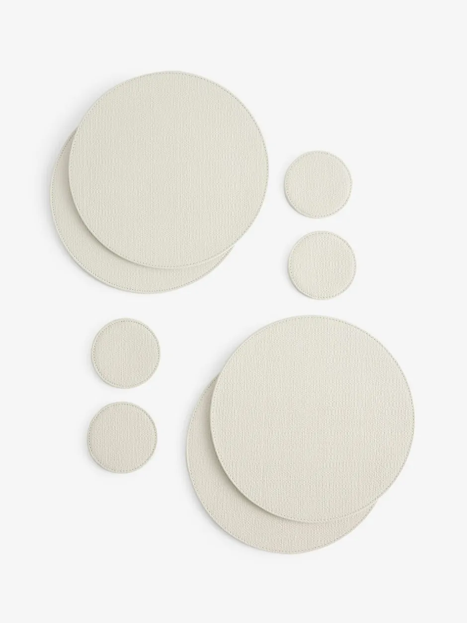 Tafellinnen En Placemats |Tafelgerei*Next Set van 4 omkeerbare placemats en onderzetters van imitatieleer