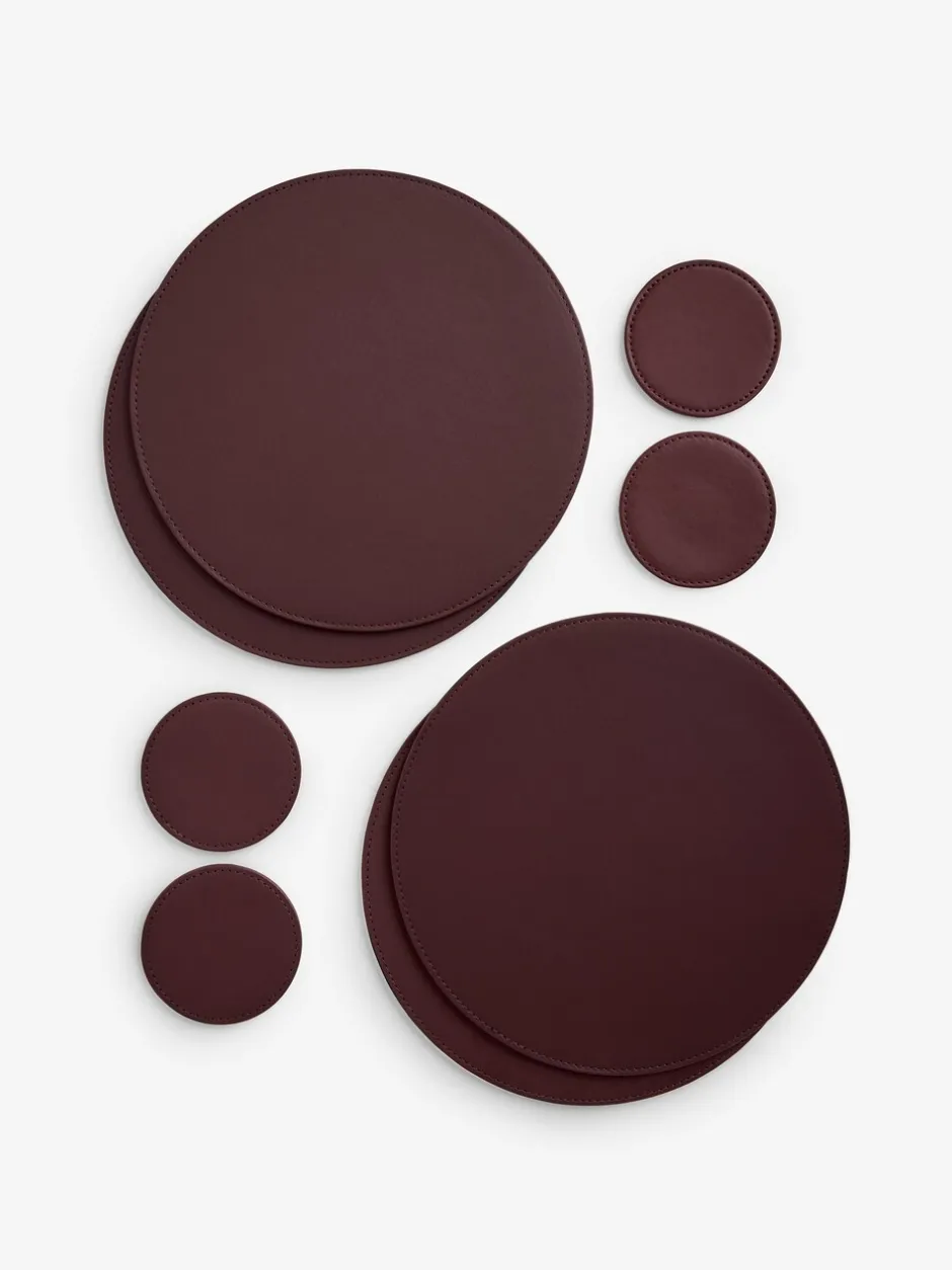 Tafellinnen En Placemats *Next Set van 4 omkeerbare placemats en onderzetters van imitatieleer