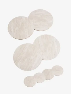 Tafellinnen En Placemats |Next Set van 4 placemats en onderzetters met marmereffect Natuurlijk