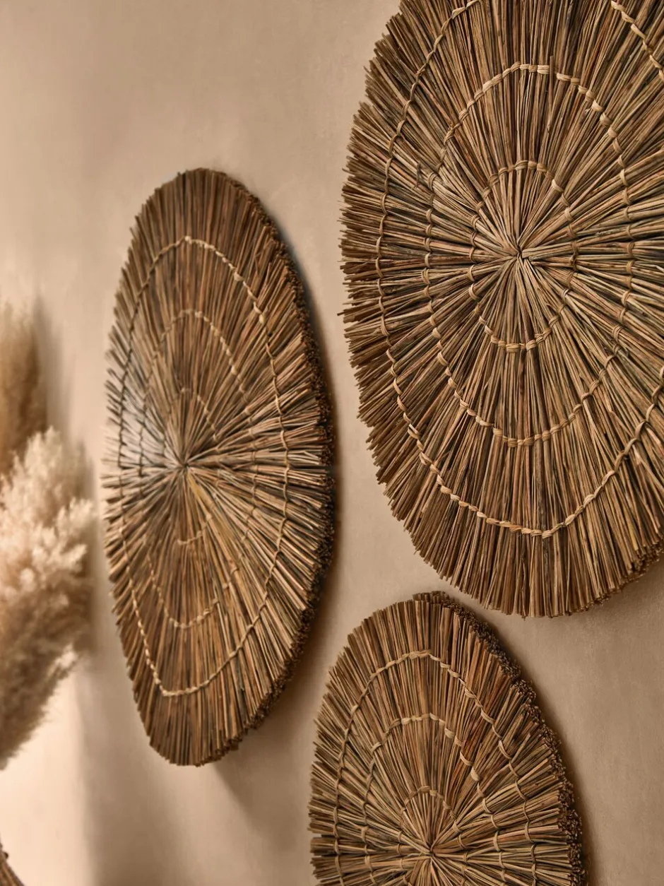 Canvassen En Kunst Voor Aan De Wand*Next Set van 3 wandplaquettes van geweven rotan