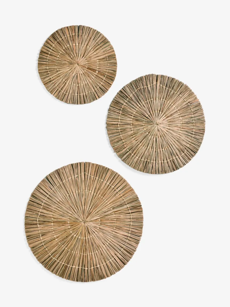 Canvassen En Kunst Voor Aan De Wand*Next Set van 3 wandplaquettes van geweven rotan