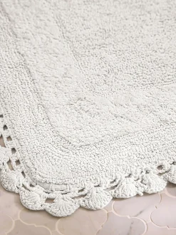 Handdoeken En Badmatten*Shabby Chic by Rachel Ashwell® gehaakte 100% katoenen badmat Wit