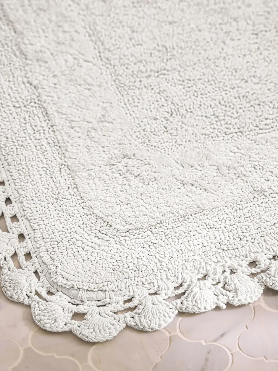 Handdoeken En Badmatten*Shabby Chic by Rachel Ashwell® gehaakte 100% katoenen badmat Wit