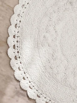 Handdoeken En Badmatten*Shabby Chic by Rachel Ashwell® gehaakte 100% katoenen badmat Wit