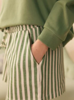 Shorts*Shabby Chic by Rachel Ashwell® Green Striped Lounge Shorts