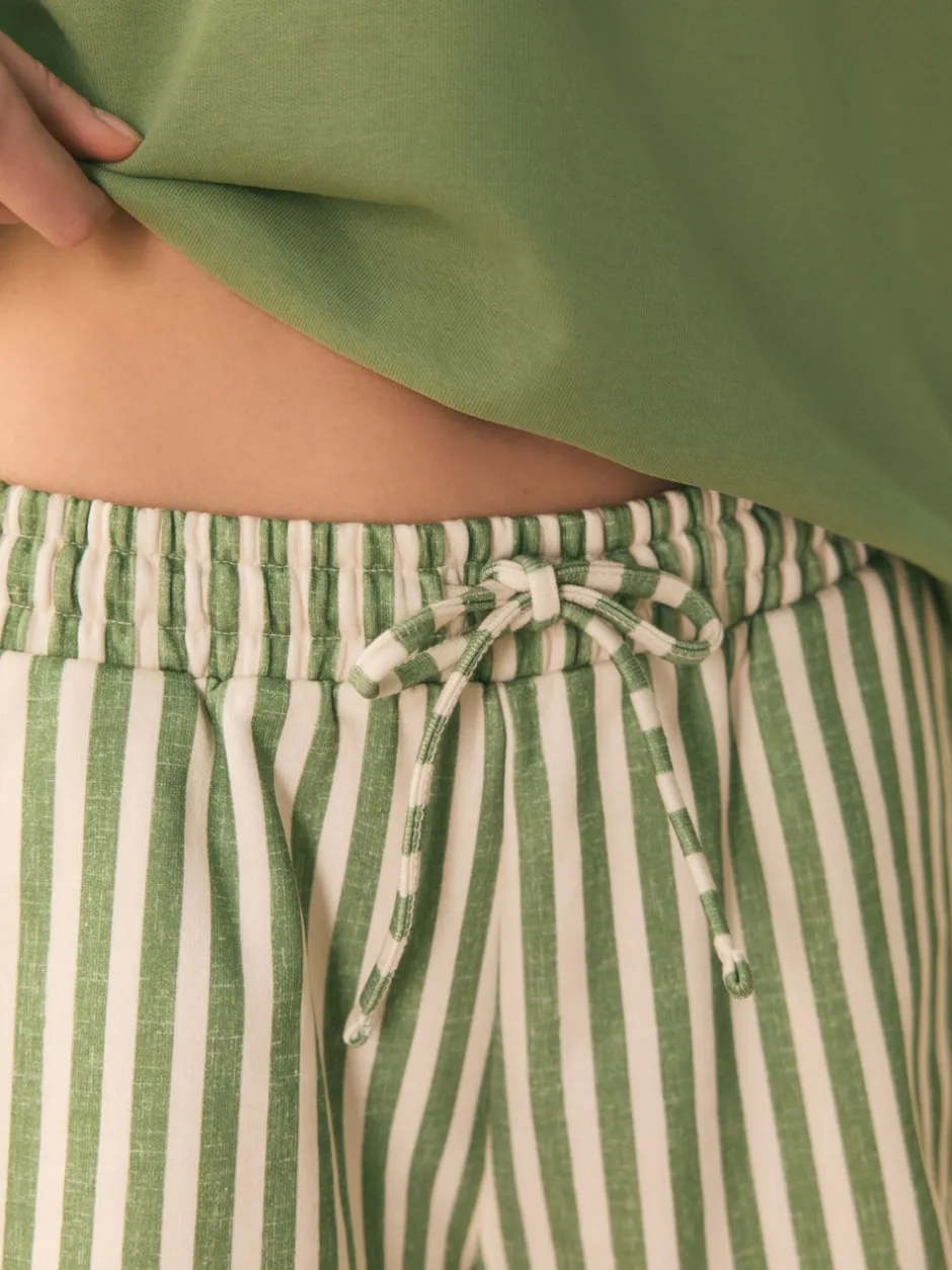 Shorts*Shabby Chic by Rachel Ashwell® Green Striped Lounge Shorts