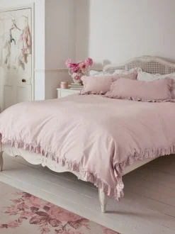 Beddengoedsets En Dekbedovertrekken*Shabby Chic by Rachel Ashwell® broderie anglaise ruche dekbedovertrek en kussensloopset Roze