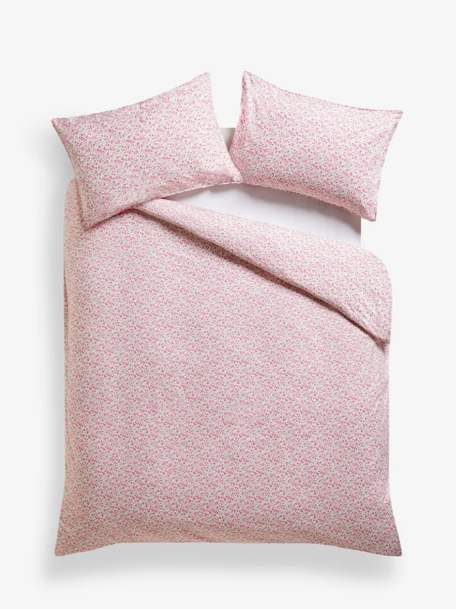 Kinderbeddengoed|Beddengoedsets En Dekbedovertrekken|Shabby Chic by Rachel Ashwell® set van 200 -draads dekbedovertrek en kussensloopset met platte bies Vintage roze bloemetjes