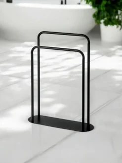 Badkameraccessoires*Showerdrape - Aspen - Vrijstaand dubbel handdoekenrek