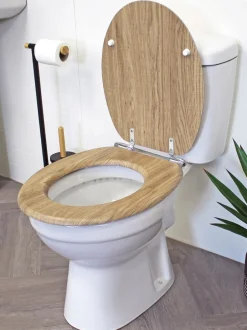 Badkameraccessoires|Showerdrape - Norfolk Soft Close houten toiletbril