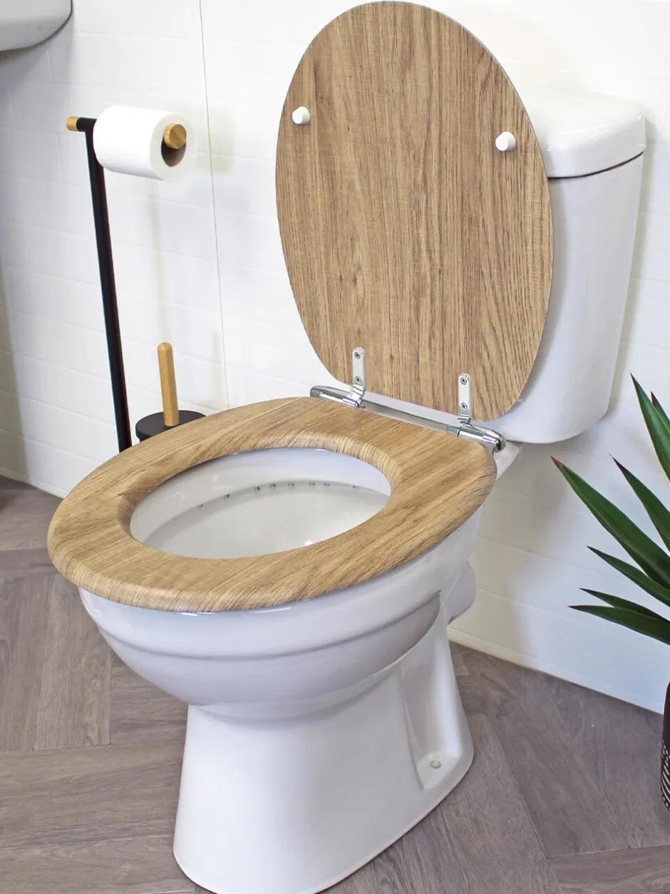 Badkameraccessoires|Showerdrape - Norfolk Soft Close houten toiletbril