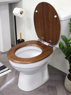 Badkameraccessoires|Showerdrape - Norfolk Soft Close houten toiletbril