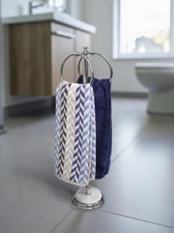 Badkameraccessoires|Showerdrape - Opera - Vrijstaande houder met twee handdoekringen