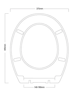 Badkameraccessoires*Showerdrape - Oxford houten toiletbril