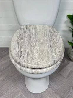 Badkameraccessoires*Showerdrape - Oxford houten toiletbril