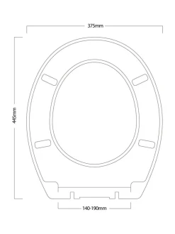 Badkameraccessoires*Showerdrape - Oxford houten toiletbril