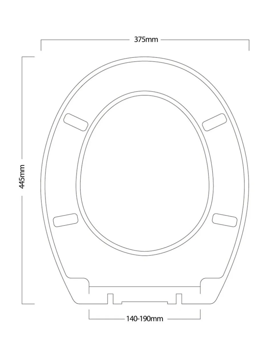 Badkameraccessoires*Showerdrape - Oxford houten toiletbril