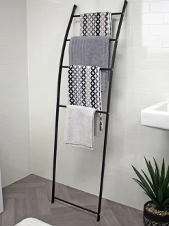 Badkameraccessoires|Showerdrape Apex Towel Ladder Stand Zwart