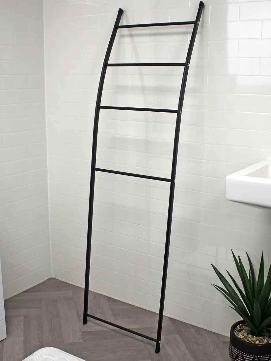 Badkameraccessoires|Showerdrape Apex Towel Ladder Stand Zwart
