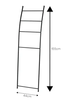 Badkameraccessoires|Showerdrape Apex Towel Ladder Stand Zwart