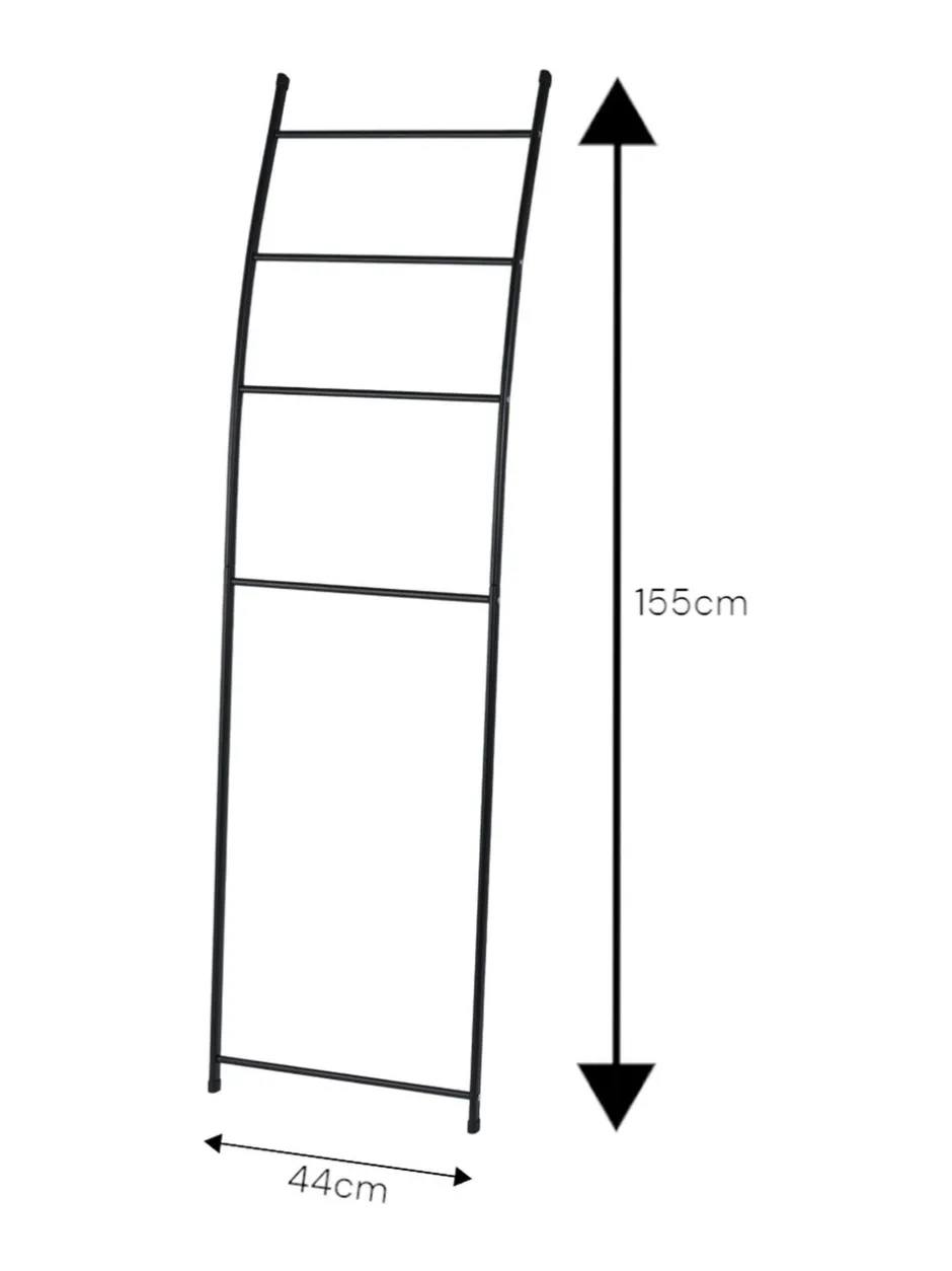 Badkameraccessoires|Showerdrape Apex Towel Ladder Stand Zwart