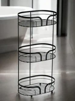 Badkameraccessoires|Showerdrape Dante Floor Caddy and Mini Shower Caddy Set Zwart