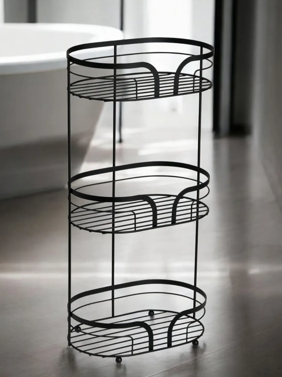 Badkameraccessoires|Showerdrape Dante Floor Caddy and Mini Shower Caddy Set Zwart