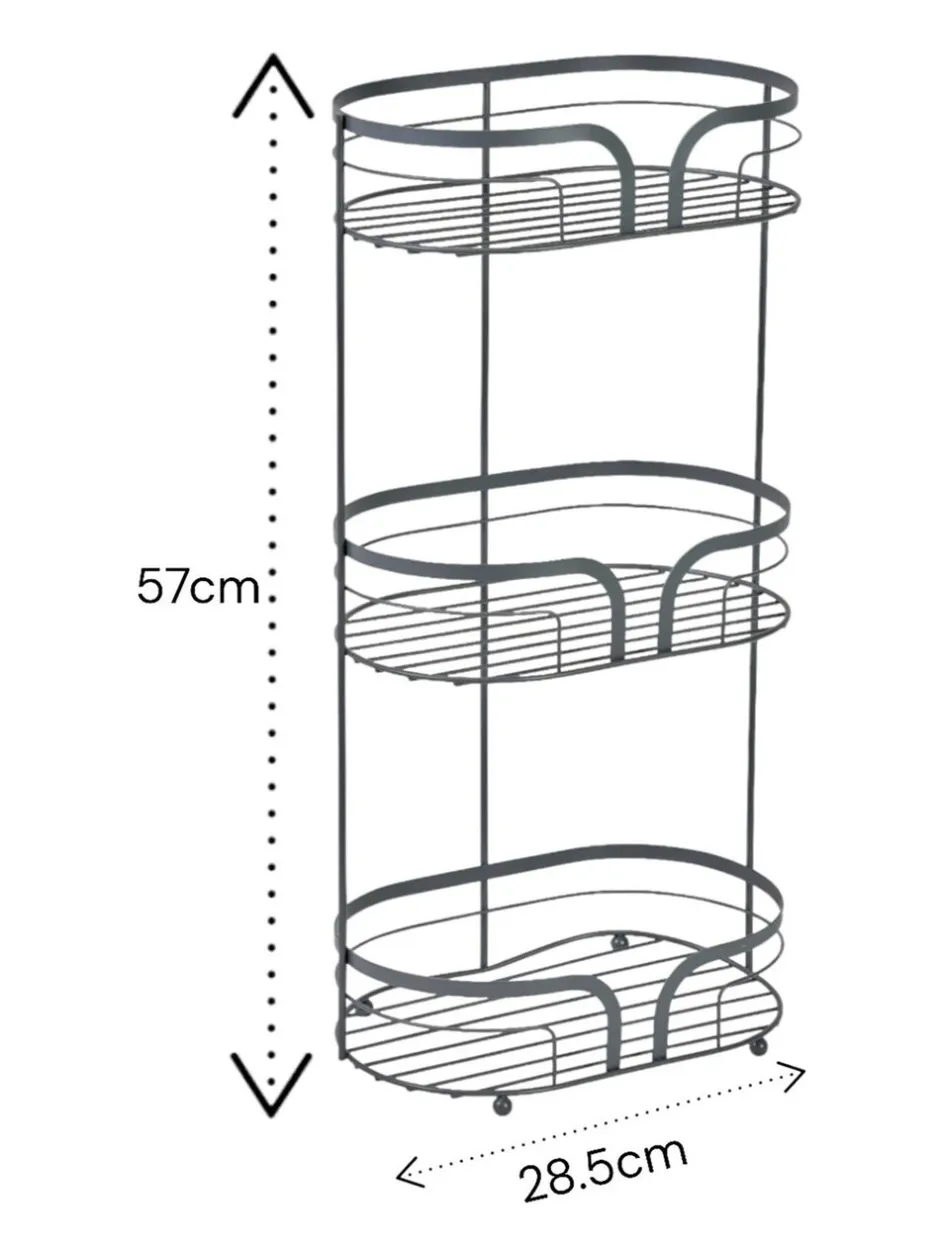 Badkameraccessoires*Showerdrape Dante Floor Caddy and Mini Shower Caddy Set Grijs