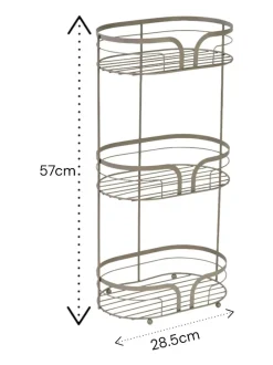 Badkameraccessoires|Showerdrape Dante Floor Caddy and Mini Shower Caddy Set Beige
