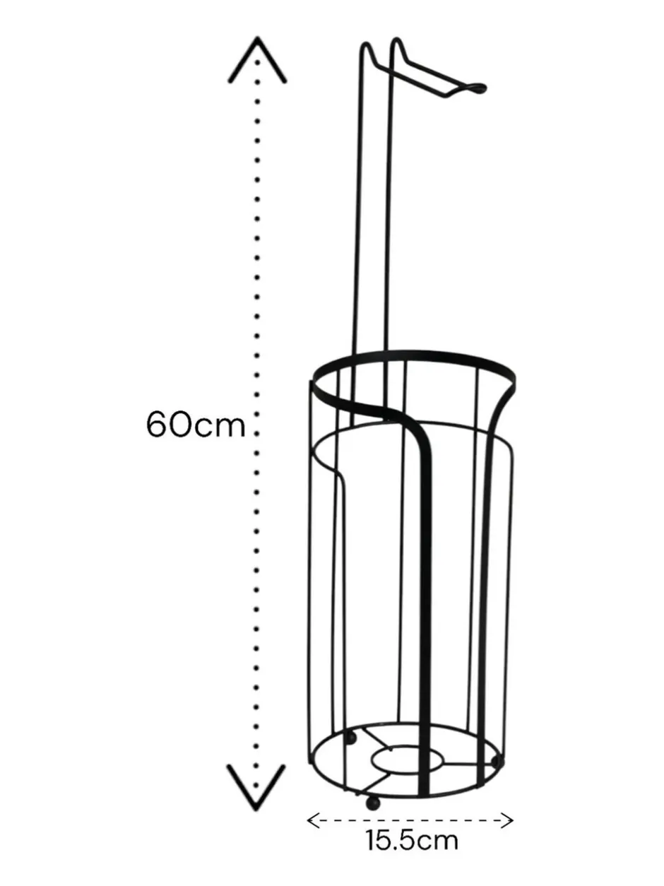Badkameraccessoires|Showerdrape Dante Floor Caddy and Toilet Roll Holder