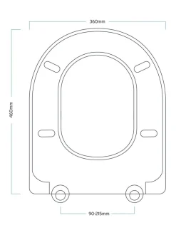 Badkameraccessoires|Showerdrape D-Shape Soft Close Two Button Release Detroit Toilet Seat