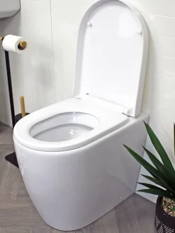 Badkameraccessoires|Showerdrape D-Shape Soft Close Two Button Release Detroit Toilet Seat