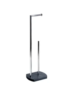 Badkameraccessoires|Showerdrape Octavia toiletrolhouder en rollenvoorraadhouder Grijs