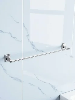 Badkameraccessoires|Showerdrape Unity Wall Mounted Rail Towel Zilver