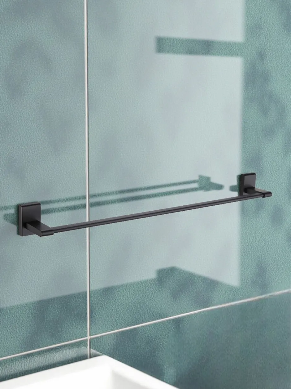 Badkameraccessoires*Showerdrape Unity Wall Mounted Rail Towel Zwart
