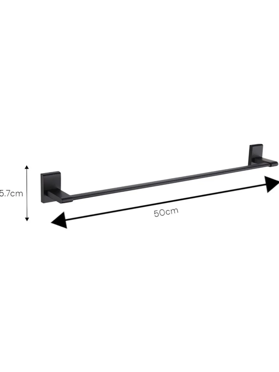 Badkameraccessoires*Showerdrape Unity Wall Mounted Rail Towel Zwart