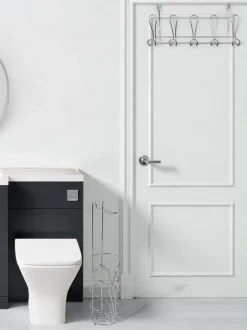 Badkameraccessoires|Showerdrape Vertu Toilet Roll & Spare Holder & Over Dook Hook Set Chroom