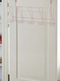 Badkameraccessoires|Showerdrape Vertu Toilet Roll & Spare Holder & Over Dook Hook Set Roze